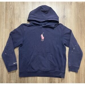 Polo Ralph Lauren PINK PONY Collection Pony Logo Hoodie Youth‎ Size XL (18-20)